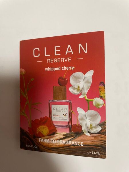 CLEAN 香水サンプル1.5ml。 クリーン リザーブホイップドチェリーオードパルファム