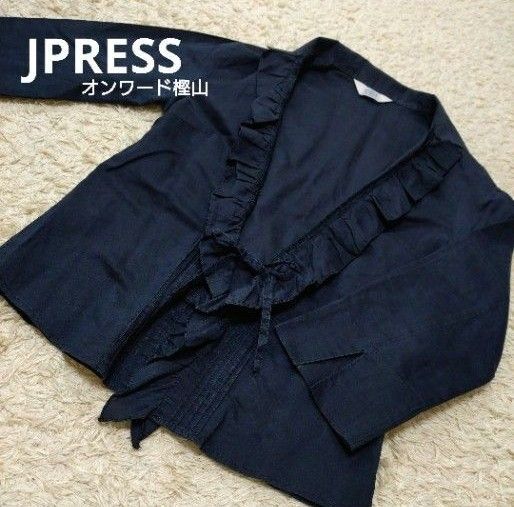 JPRESS ブラウス シャツ レディース オンワード ネイビー
