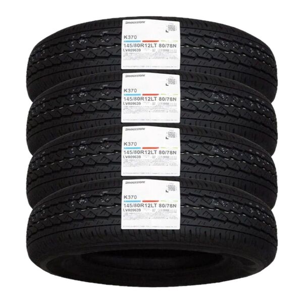 BRIDGESTONE K370 145/80R12LT 80/78N 4本セット