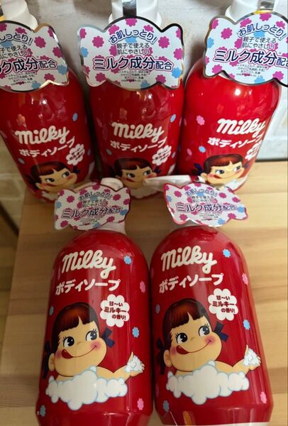ミルキー ボディソープ milky body soap 本体 450ml 5個セット ペコちゃん