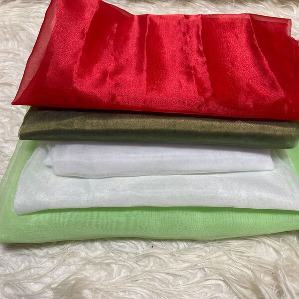 未使用ハギレ ハンドメイド、手芸用品 材料 4色