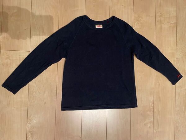 ハリウッドランチマーケット 長袖Tシャツ ネイビー ロンTレディース