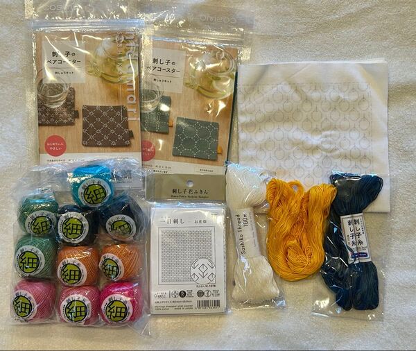 刺し子糸、刺し子コースター キット まとめ売り