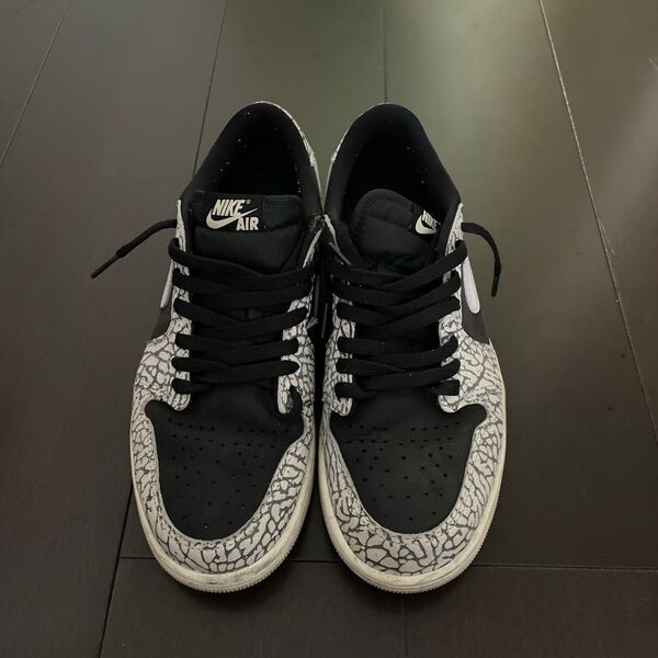 NIKE AIR JORDAN 1RETORO LOW OG "BLACK CEMENT 27cm
