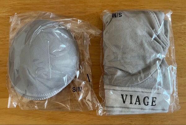 ヴィアージュ VIAGE ビューティーアップ ナイトブラ S/M サイズ クールグレー×グレー
