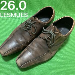 26cm アオキ LESMUES レミュー ビジネスシューズ ブラウン