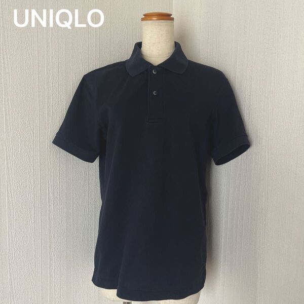 UNIQLO ユニクロ ネイビー ポロシャツ 半袖 メンズ