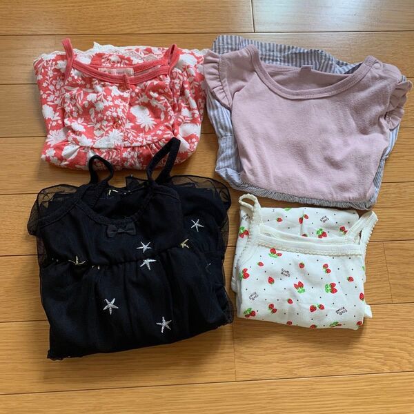女の子 95 まとめ売り セット 子供服 ベビー服 ワンピース キャミソール チュールワンピース 肌着 ロンパース