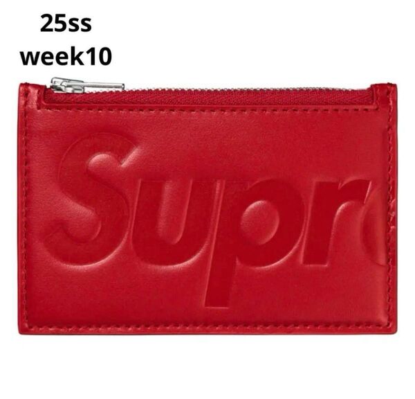 Supreme Leather Zip Card Holder 赤 シュプリーム レザー カード