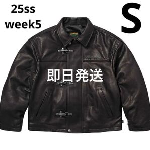 Supreme Schott Leather Clip Jacket 黒 S シュプリーム ショット レザー クリップ ジャケット
