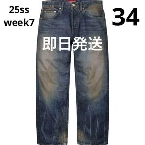 Supreme Distressed Loose Fit Selvedge Jean 34 シュプリーム ジーンズ インディゴ