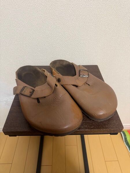 BIRKENSTOCK ビルケンシュトック BOSTON ボストン レザー サンダル 42 (27cm) ブラウンベージュ