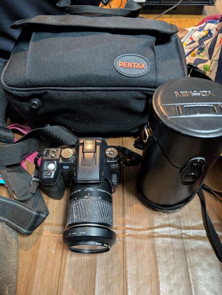 KONICA Minolta コニカ ミノルタ α Sweet DIGITA+MINOLTAレンズ+PENTAXバッグ 一眼レフ
