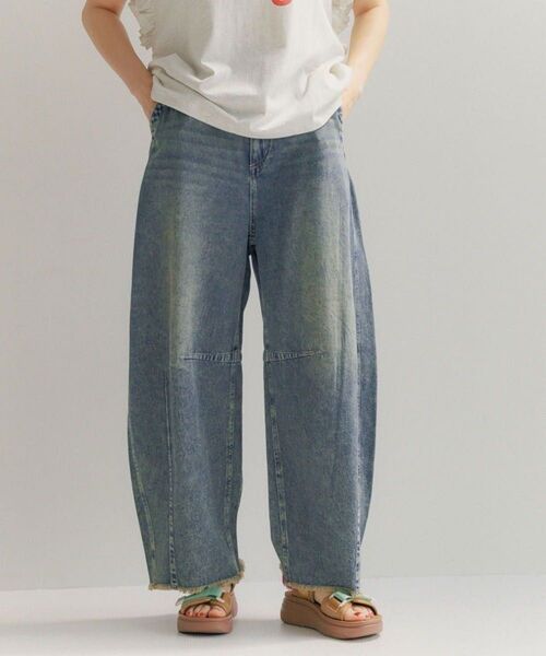 ニコアンド セルフカットバレルパンツ
