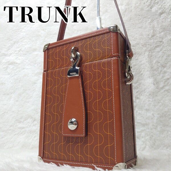 TRUNK box ショルダーバッグ ハードケース 肩掛け 斜め掛け クロスボディ ブラウン スマホショルダー