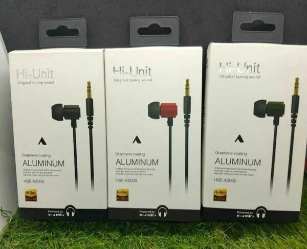 3個セット【e☆イヤホン×アルペックス】 ハイレゾ音源対応イヤホン HSE-A2000 レッド・ガンメタ・カーキ