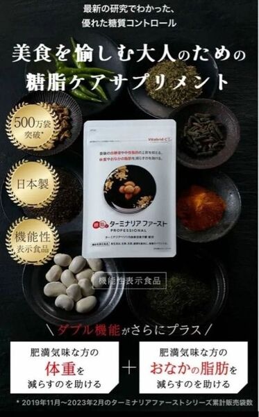 ターミナリアファースト 【新品未開封】 120粒入 賞味期限2027年6月 ビタブリッドジャパン 値下げ不可