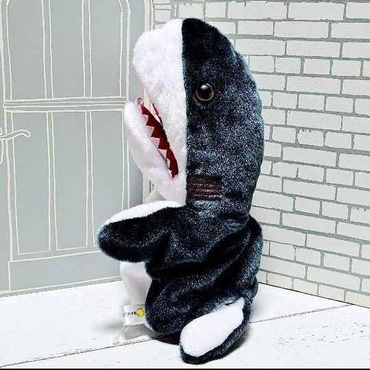 サメ パペット ぬいぐるみ かぶりつき 指人形 人形遊び
