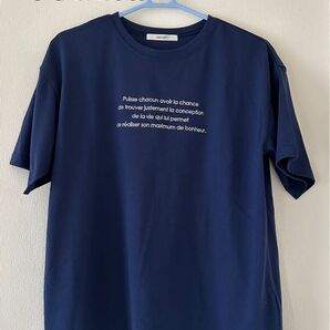 【新品未使用品】ディスコート ネイビーの半袖Tシャツ Mサイズ