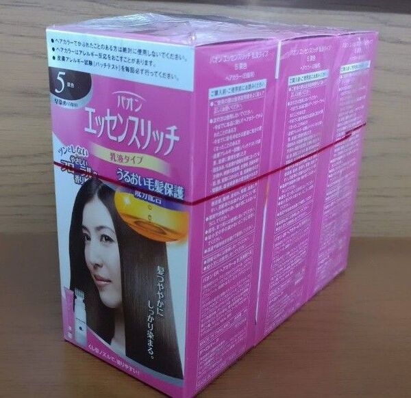パオン エッセンスリッチ 乳液タイプ 5 栗色 3個 白髪染め クリームタイプ