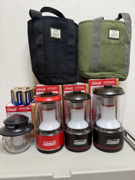 Coleman バッテリーガード LED ランタン 1000 600 まとめ コールマン キャンプ レッド