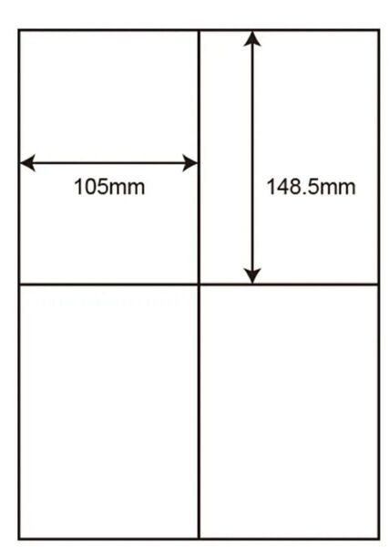 クリックポスト ラベルシール 4面 A4サイズ 出品者向け 配送 ラベル 用紙 4面 計200枚 インクジェット レーザー
