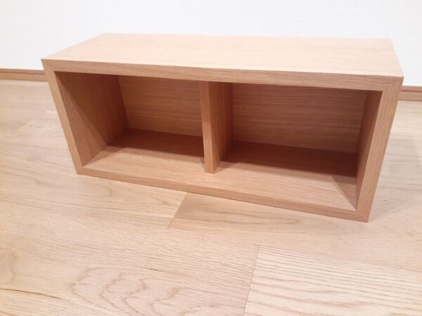 無印良品 壁に付けられる家具 箱 オーク材 幅44×奥行15.5×高さ19cm 飾り棚 収納棚