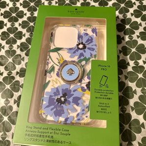 ケイトスペード iPhone16ProケースFloral リング付き