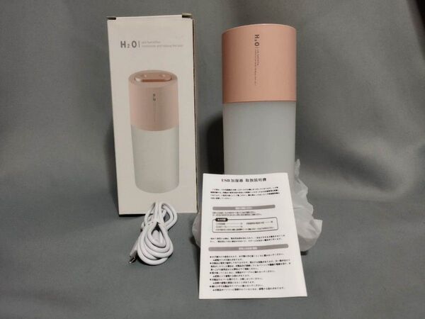 加湿器 卓上 最新ダブルノズル 400ml USB給電式 加湿器 超音波式 超静音