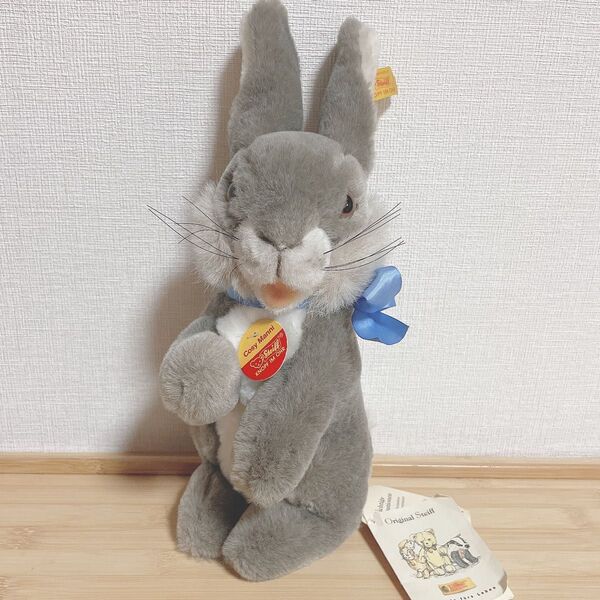 シュタイフ うさぎ リアル ぬいぐるみ ヴィンテージ Steiff 灰色 野うさぎ グレー テディベア