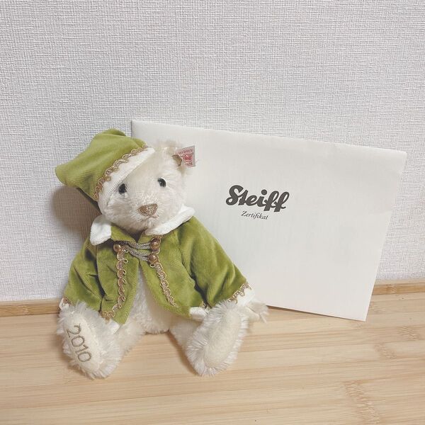 シュタイフ リトルサンタ 2010年 限定 テディベア モヘア steiff ヴィンテージ ぬいぐるみ クリスマス グリーン 緑
