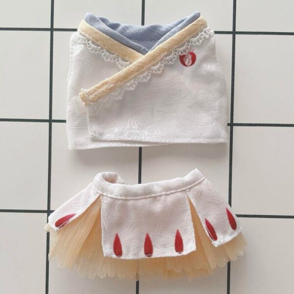 15cmぬいぐるみ 着せ替え 衣装 ぬい服 着物 和装 ホワイト 白 日本