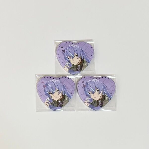 にじさんじ 星導ショウ Melty Valentine ハート型缶バッジ