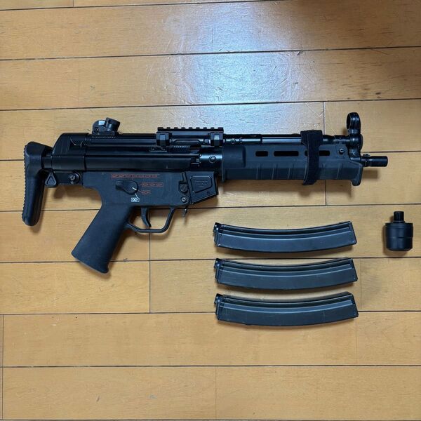 東京マルイ 次世代MP5A5 カスタム マグプルハンドガード レイル マガジン×3 純正ハンドガード付 箱無し