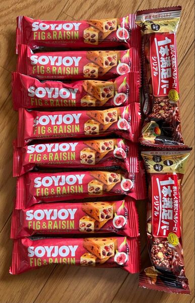 SOYJOY イチジク&レーズン 8個と1本満足バー シリアル2個 まとめ売り