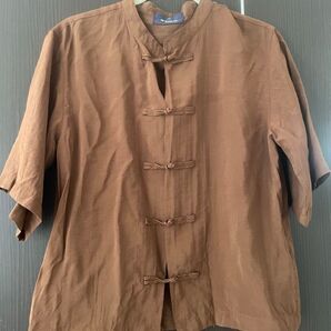 as know as アズノウアズ 5分丈 チャイナシャツ