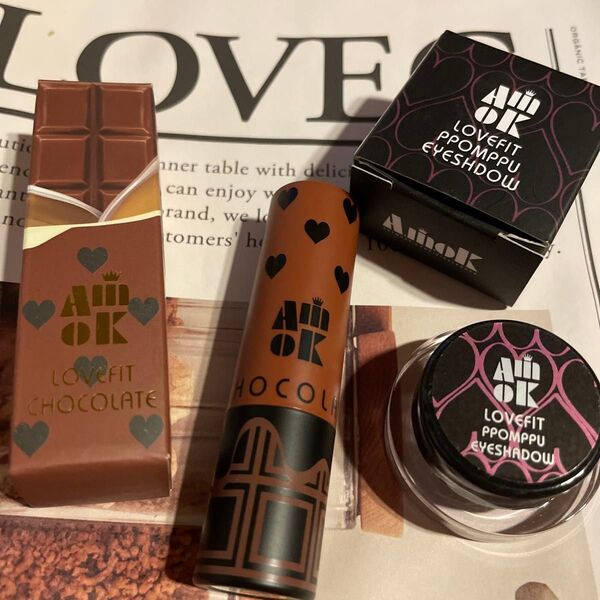 【韓国コスメSALE】アミオク LOVEFITアイシャドウ&chocolateリップセット