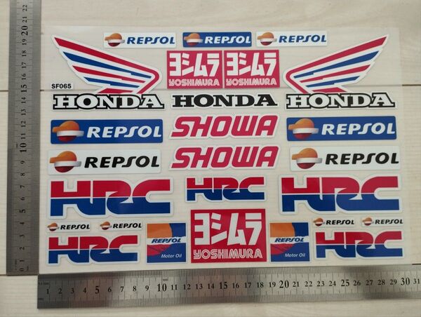 HONDAステッカー 1シート分 防水 バイクステッカー HRC ヘルメット レーシングステッカー motoGP ホンダ