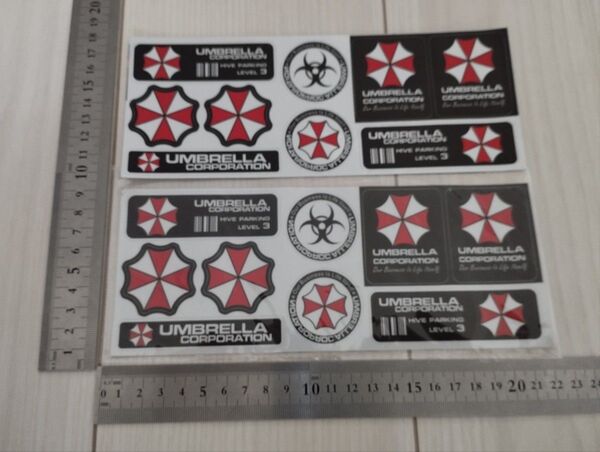 umbrellaステッカー 2シート分 カーステッカー 車ステッカー 防水 ドレスアップステッカー