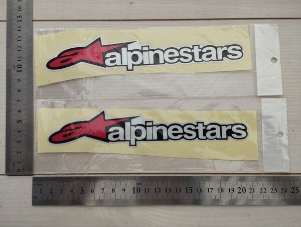 alpinestarsステッカー 2枚セット 防水 バイクステッカー カーステッカー アルパインスターズ レーシングステッカ