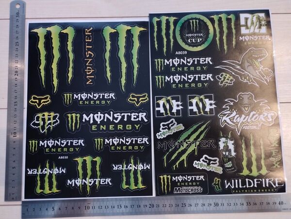 モンスターエナジーステッカー 2シート分 カーステッカー バイクステッカー monster energy 工具箱 ガレージ
