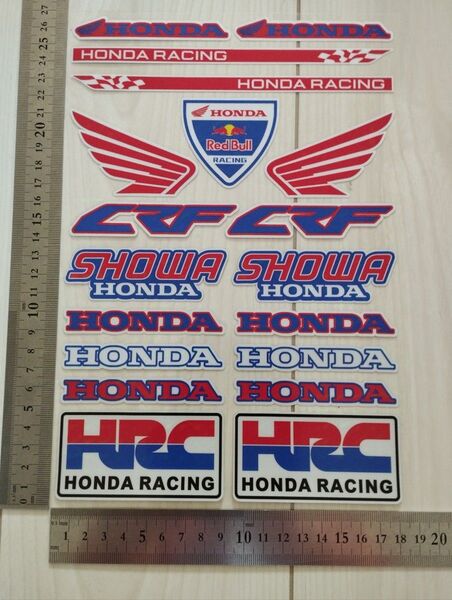 HONDAステッカー 1シート分 防水 バイクステッカー ホンダ ヘルメット HRC REDBULL