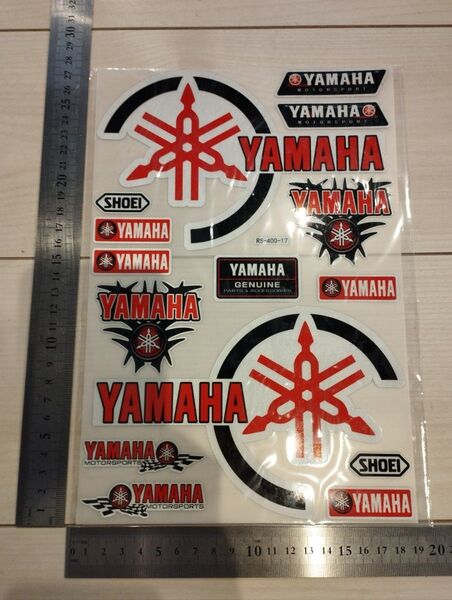 YAMAHAステッカー 1シート分 防水 バイクステッカー ヤマハ レーシングステッカー ヘルメット