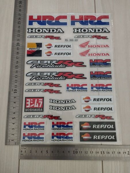 HONDAステッカー 1シート分 防水 バイクステッカー ホンダステッカー HRC motoGP ヘルメット