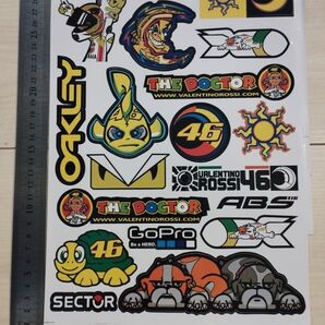 バイクステッカー 1シート分 VR46 レーシングステッカー ロッシ motoGP