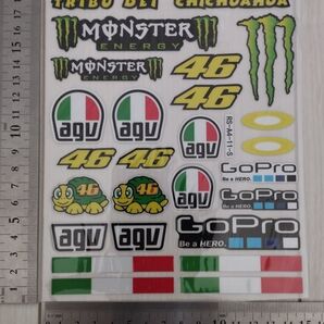 モンスターエナジーステッカー 1シート分 防水 バイクステッカー VR46 motoGP レーシングステッカー ヘルメット
