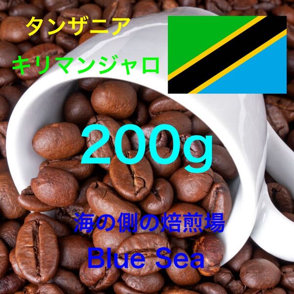 【自家焙煎コーヒー豆】タンザニア産 キリマンジャロ 200g(100g×2袋) 注文後焙煎