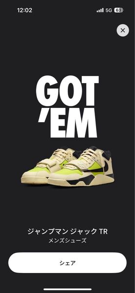 TRAVIS SCOTT × JORDAN JUMPMAN JACK TR "BRIGHT CACTUS" サイズ26cm