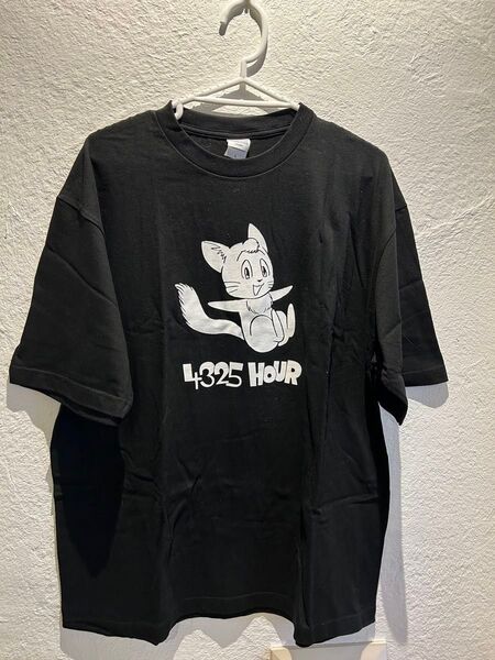 清水ミチコライブグッズ4325HOUR Tシャツ 黒 ブラック プリントTシャツ 古着