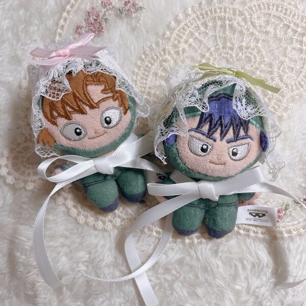 ほわぬい ヘッドドレス *フリルリボン×さくら&抹茶*